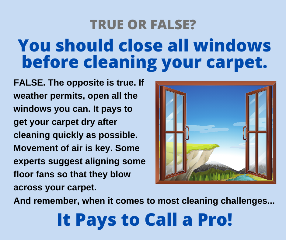 close all windows before cleaning