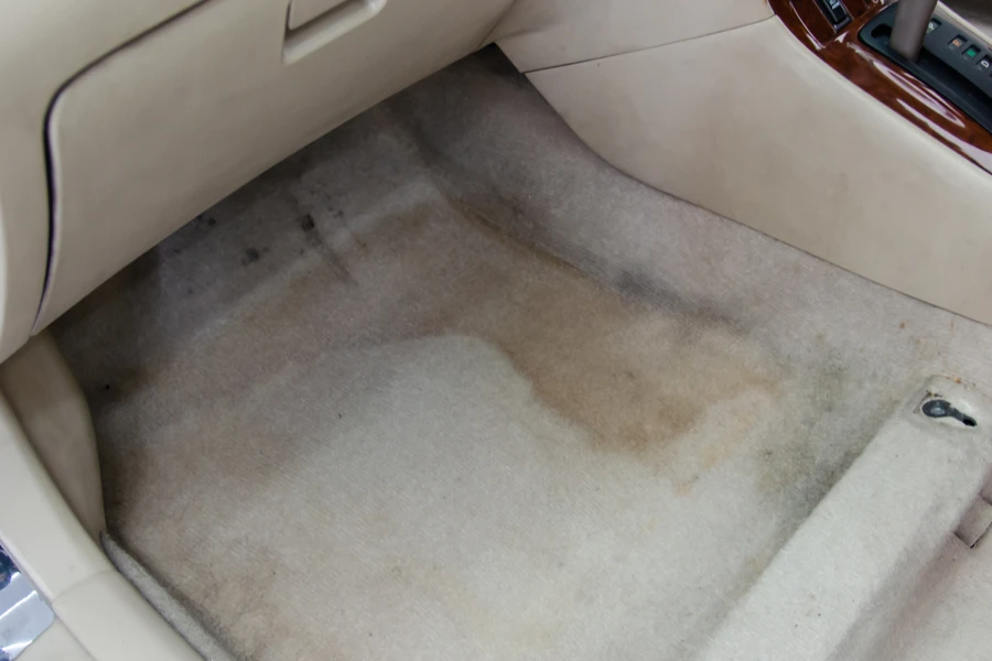 dirty car carpet